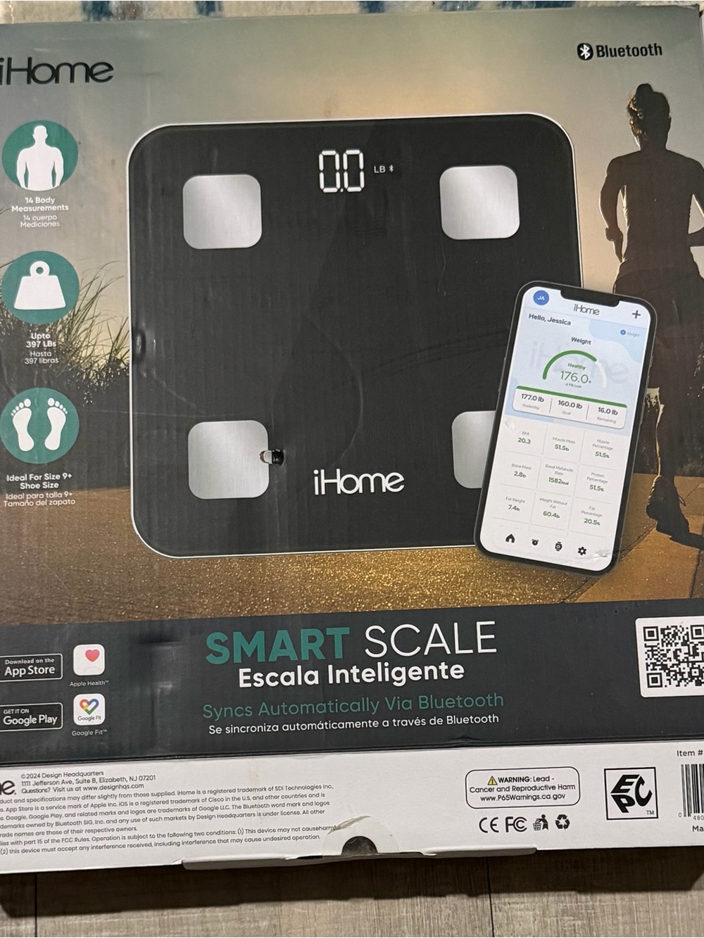 Smart Scale By Home. Bluetooth - 14 body measurements
